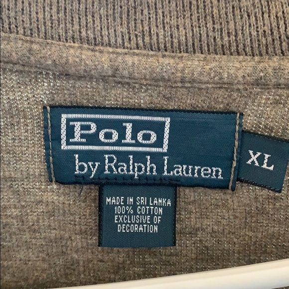 Brown/Tan Polo Quarter Zip Pull Over - Picture 3 of 4